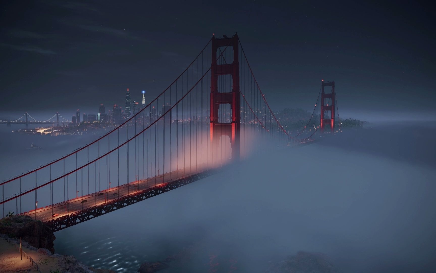 【看门狗2】来看看金门大桥的夜景