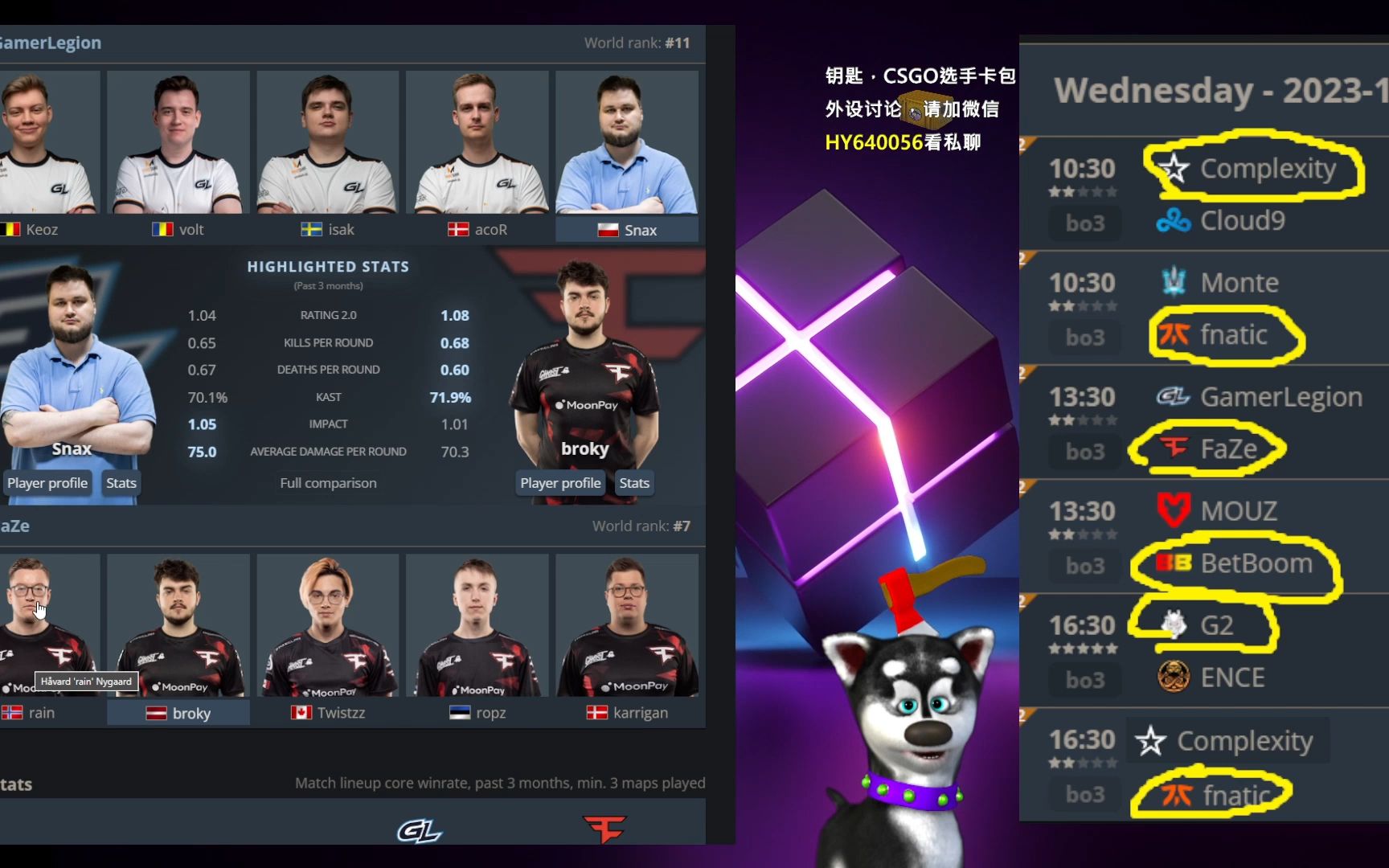 【csgo赛事分析1018】昨天只圈错了一场带教练的navi也倒下了,c9效果