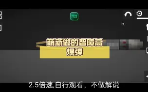 Descargar video: ［甜瓜］萌新做的智障高爆弹