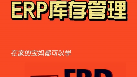 公司文员和仓库管理员需要学会的ERP企业资源管理视频教程哔哩哔哩bilibili