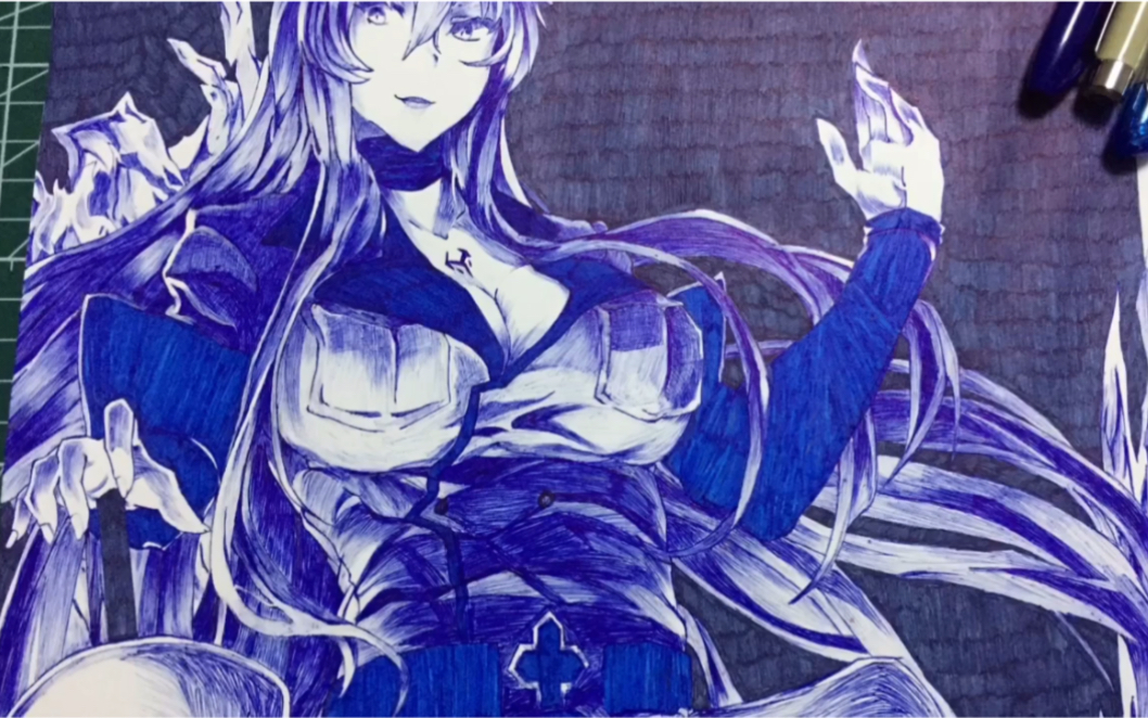 圆珠笔手绘·艾斯德斯_哔哩哔哩 (゜-゜)つロ 干杯~-bilibili