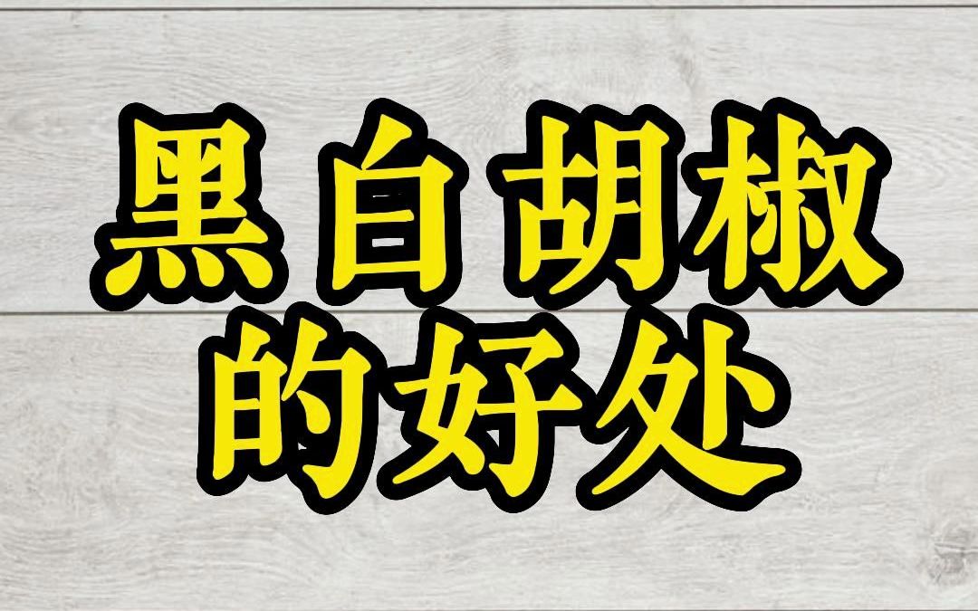 黑白胡椒的好处——徐文兵讲《饮食滋味》哔哩哔哩bilibili