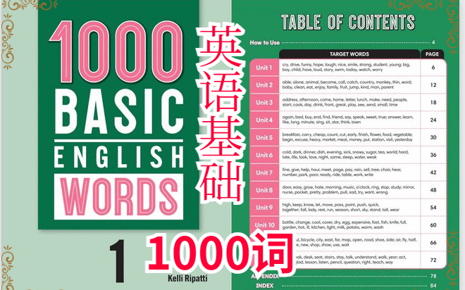 [图]【初级核心词汇】1000 Basic English Words 全套教材解读课程 Book1-4精讲课