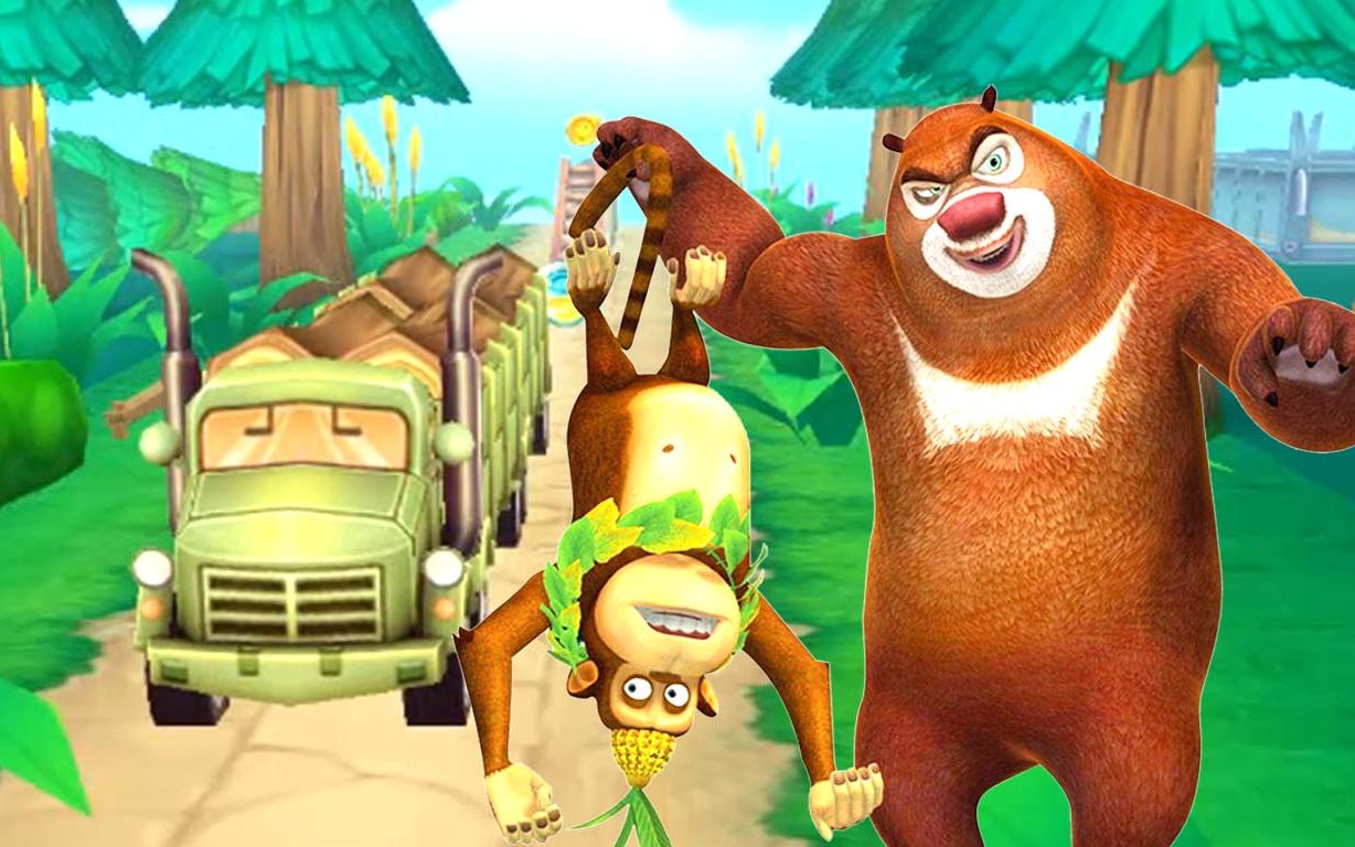 熊大收集被偷走的蜂蜜熊出没4丛林冒险