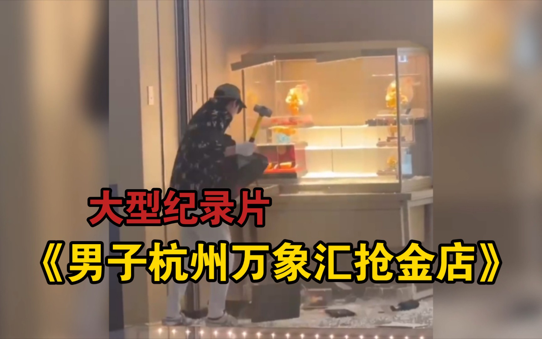大型纪录片《男子杭州万象汇抢金店》声称我不是中国人,我有外交豁免