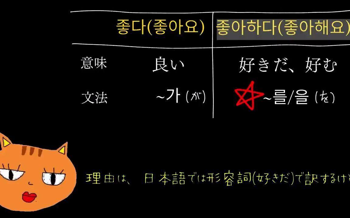 用日语学韩语韩语表达“喜欢” 形容词与动词的区别哔哩哔哩bilibili