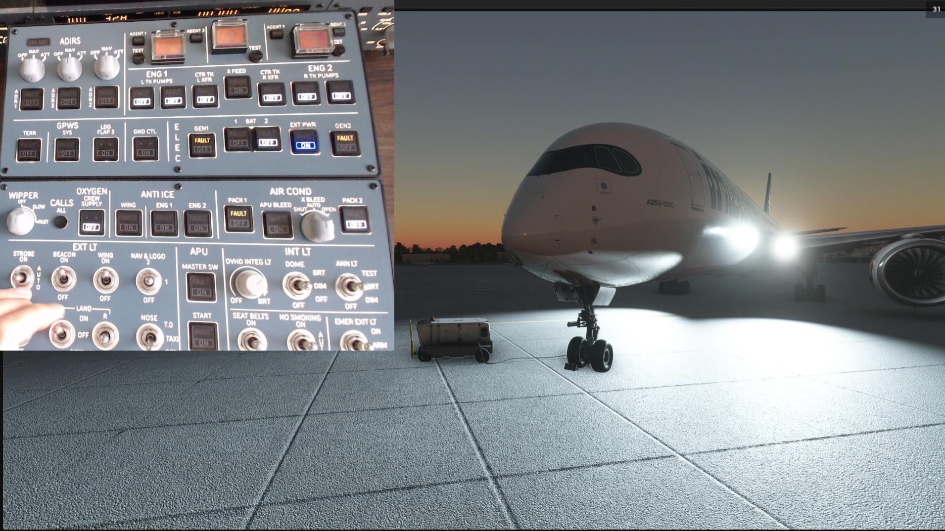 inibuilds a350顶板电路系统极致细腻