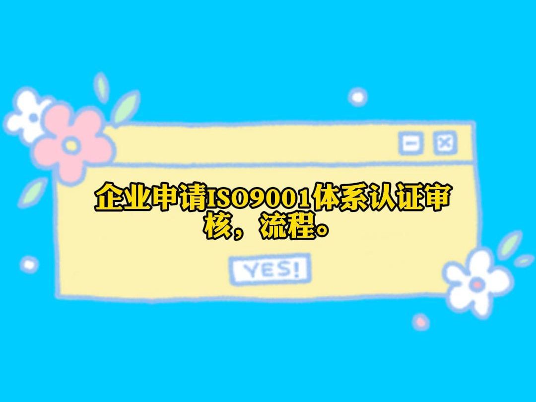 2023.12.1 企业申请ISO9001体系认证审核,流程.哔哩哔哩bilibili