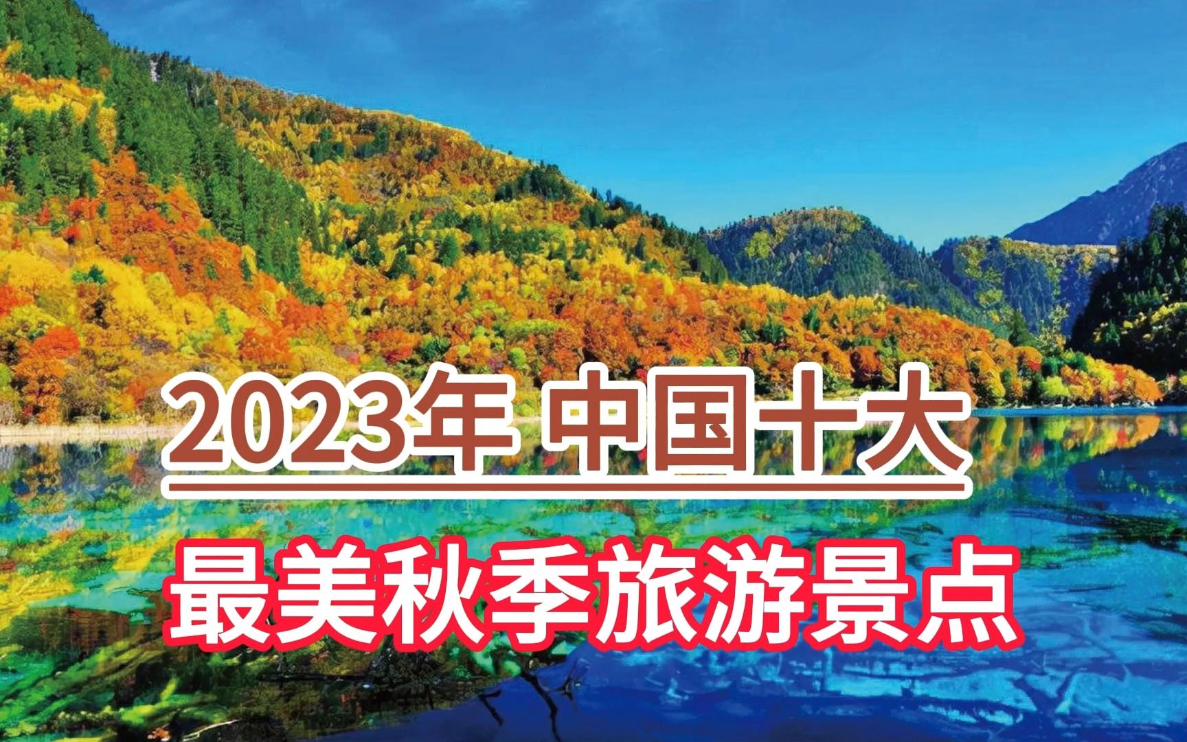 2023中国十大最美秋季旅游景点,九寨沟、龙脊梯田、红海滩风景区哔哩哔哩bilibili