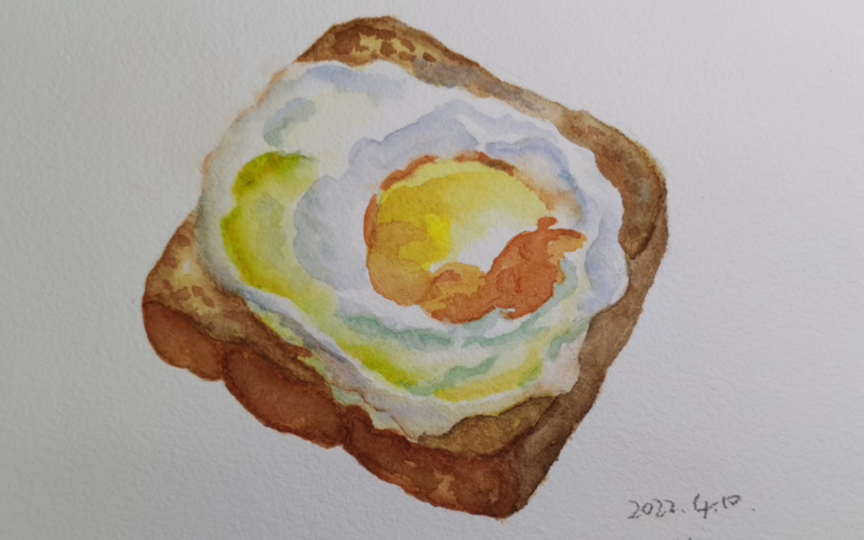 水彩有毒的鸡蛋
