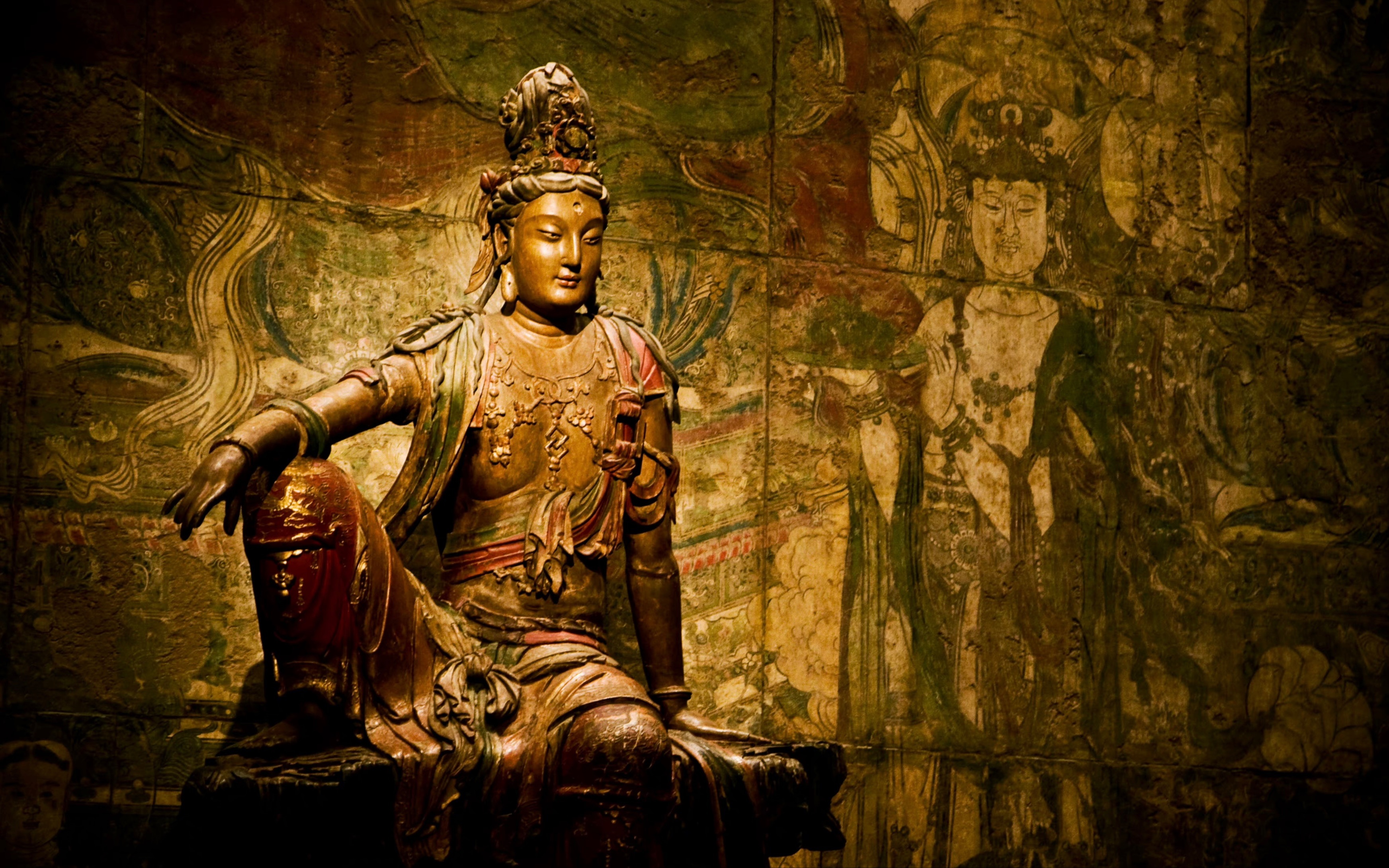 辽代水月观音!明代藻井!元代壁画