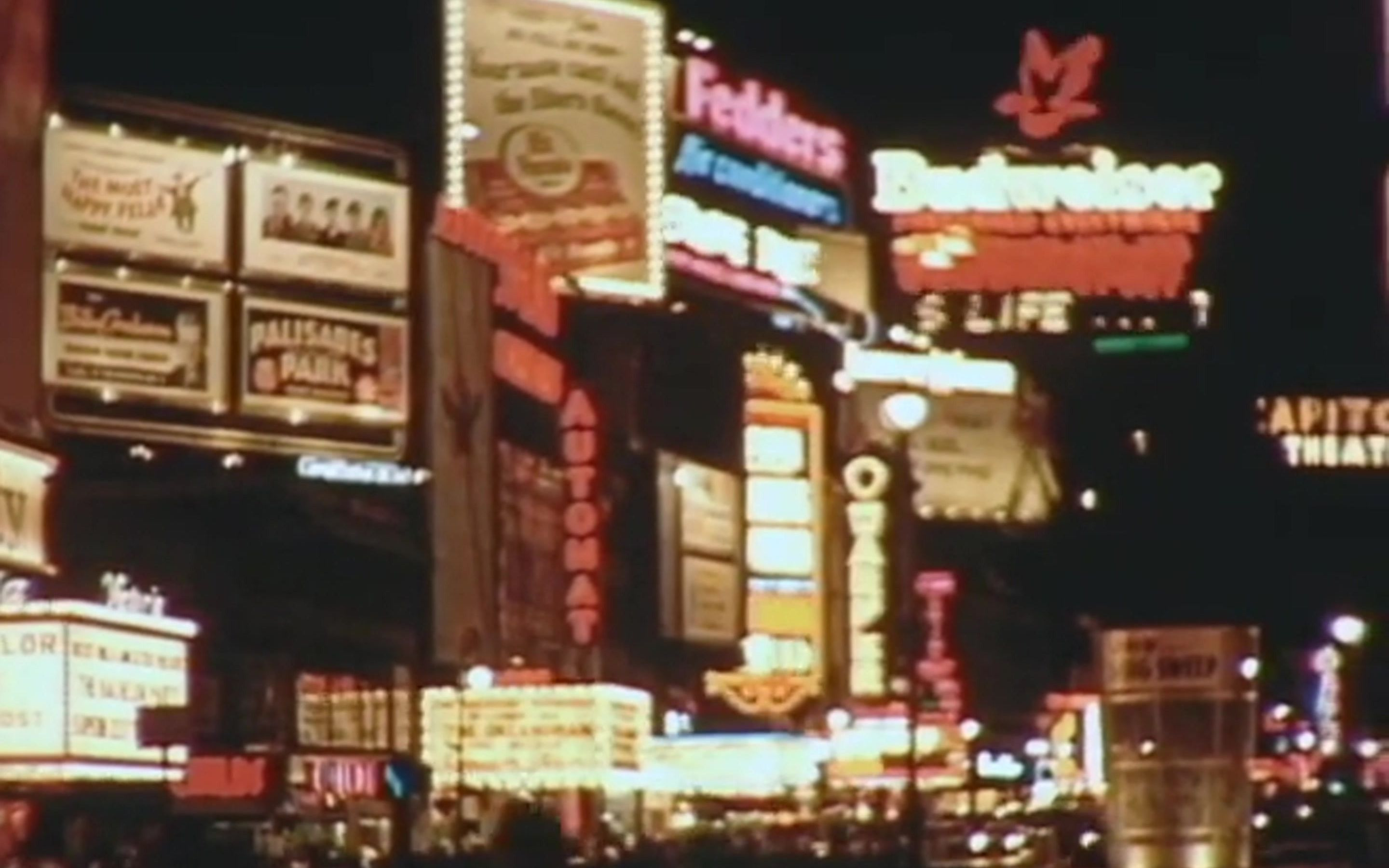 [图]【璀璨繁华】1950年代的纽约时代广场夜景-New York Times Square at Night