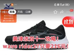 Video herunterladen: 美津浓双十一攻略，wave rider 27到手216元，wave inspire20 到手206元。