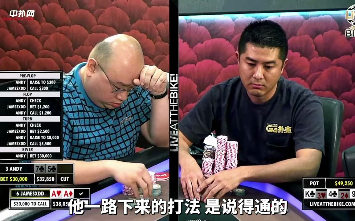 【德州撲克】andy超順滑操作兩條街,對方表情瞬間大變超痛苦但他是aa