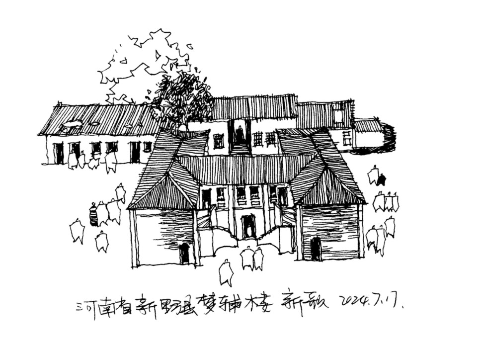 古建筑速写〡河南省南阳市新野县梦辅楼