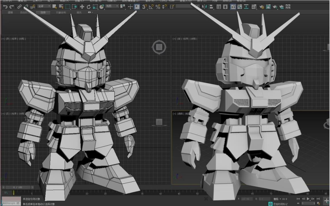 【建议收藏】全网最全Q版高达制作视频,3DMAX拉Box到布线全过程视频哔哩哔哩bilibili