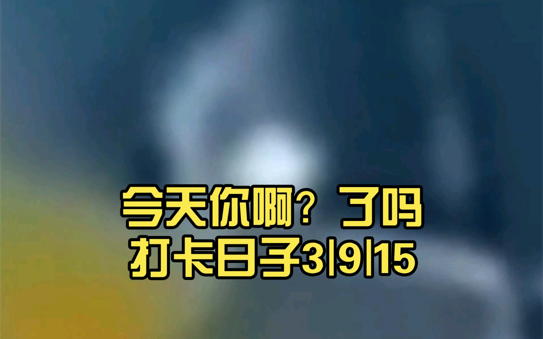 今天你啊?了吗打卡日子3|9|15|37