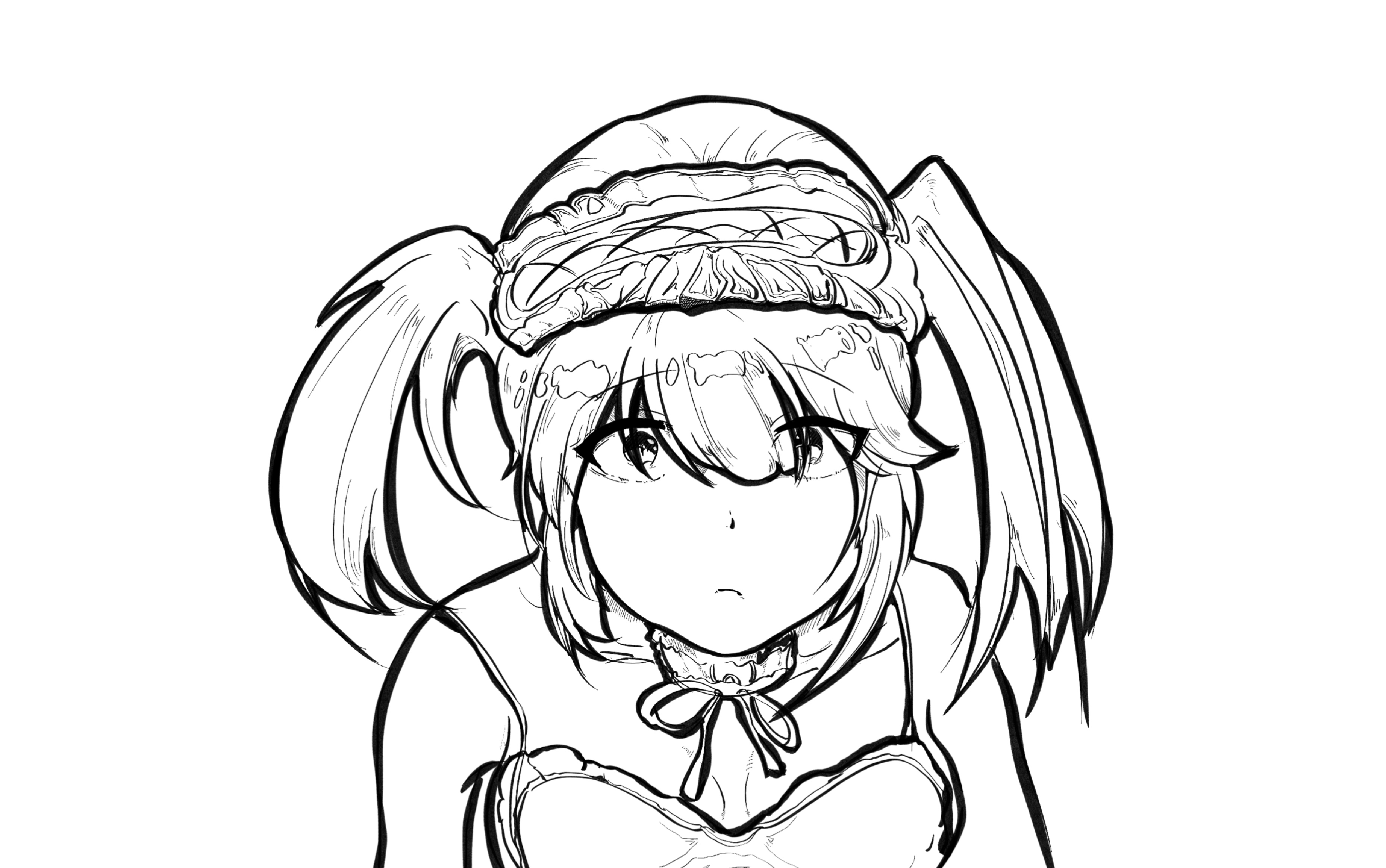 拿到ipad的第一张画,画个黑白的狂三