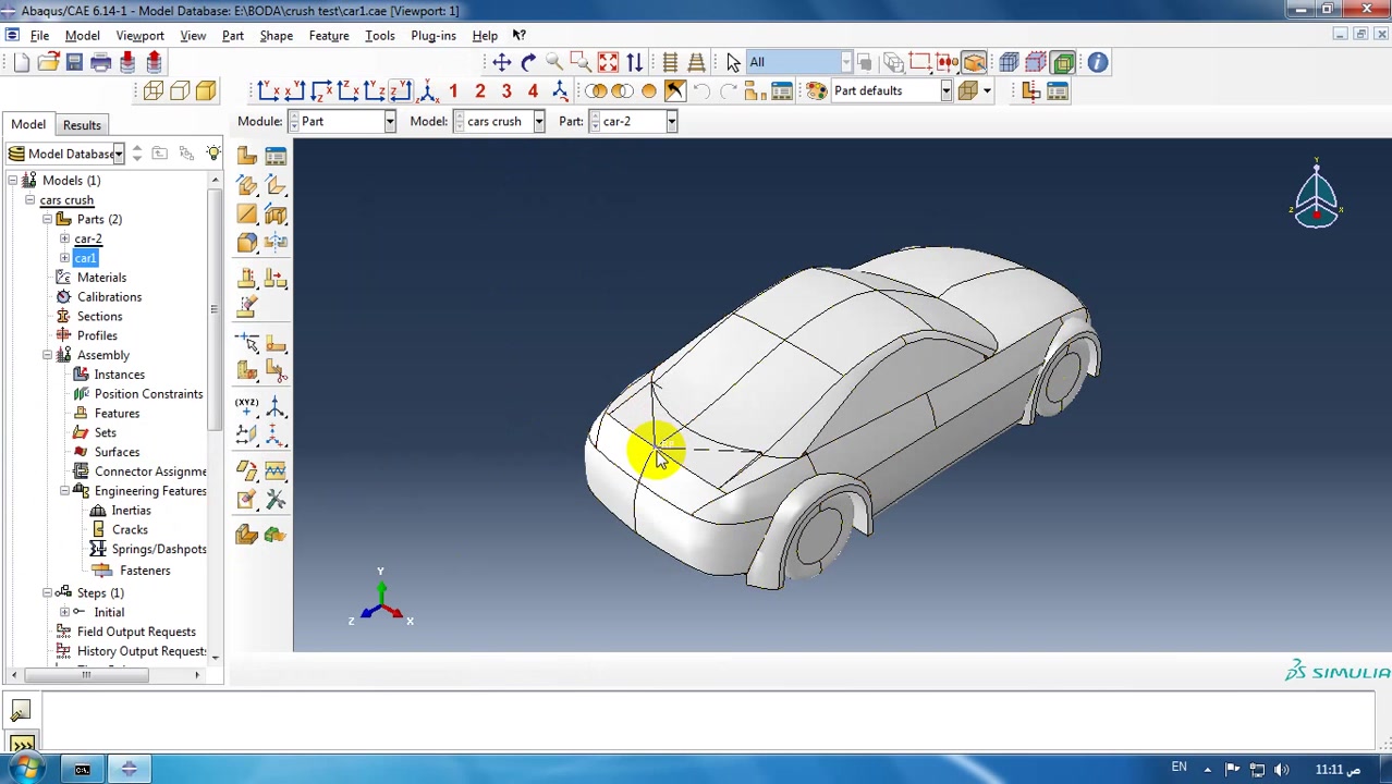 【转载】abaqus汽车碰撞模型