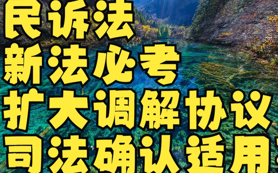 民诉法2022新法必考(金童版):扩大调解协议司法确认适用范围哔哩哔哩bilibili