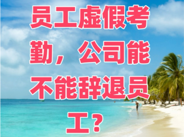 员工虚假考勤,公司能不能辞退员工?哔哩哔哩bilibili