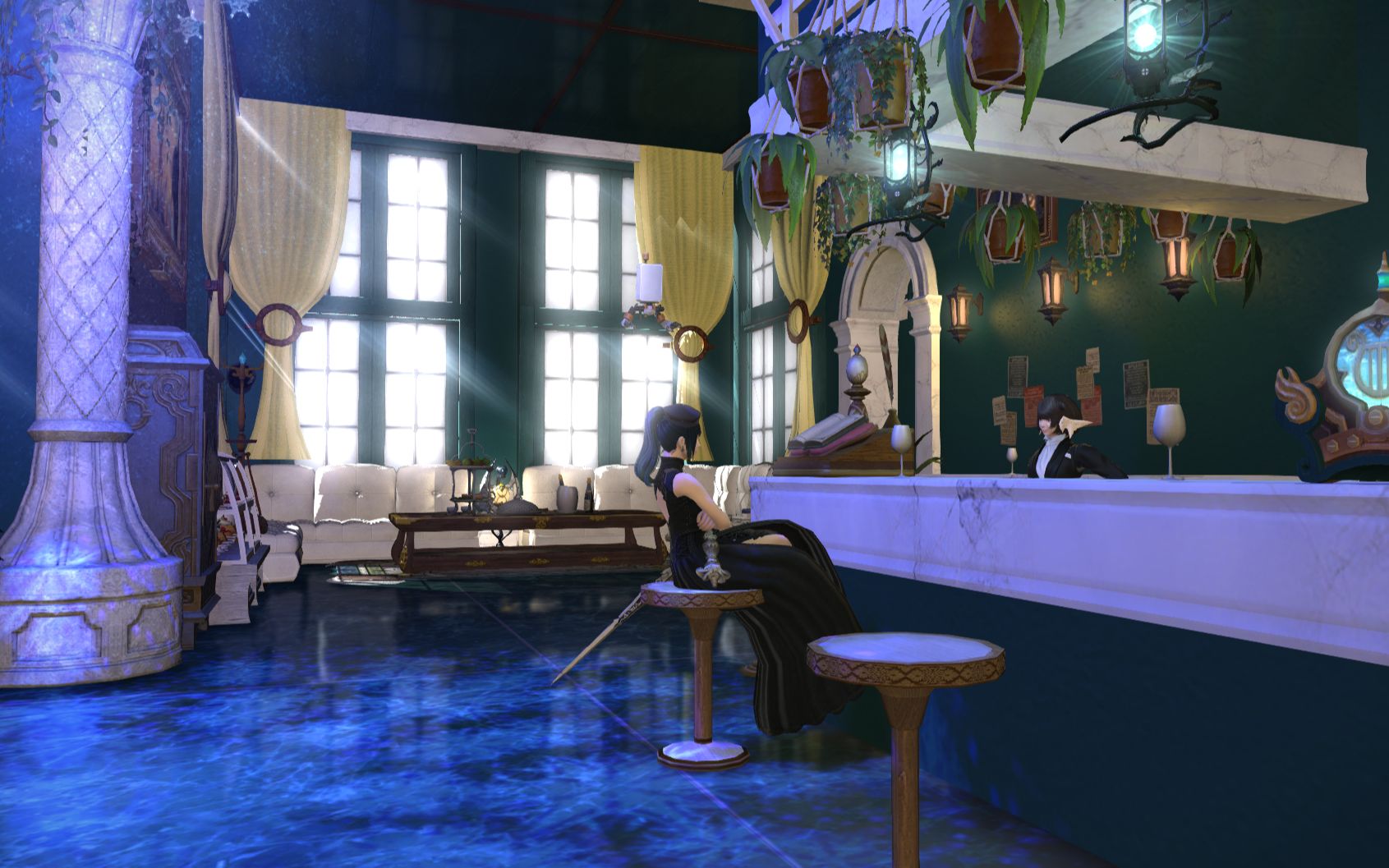 【ff14】魔花绿酒吧(部队房m装修纪念)