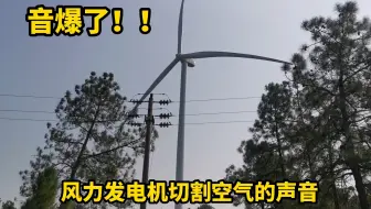 音爆了 风力发电机切割空气的声音 几公里外都可以听到风力发电机的噪音