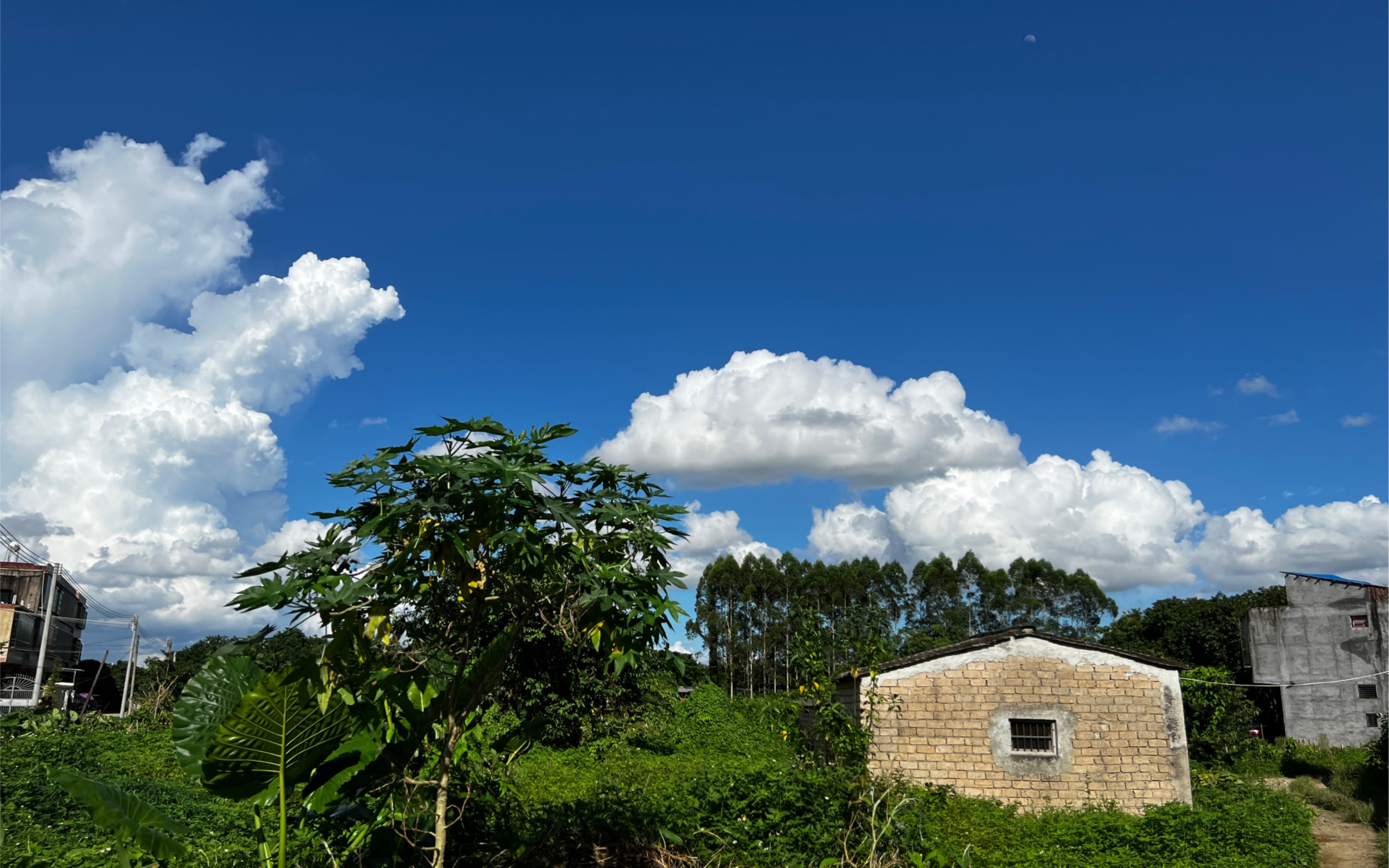 乡村的蓝天白云