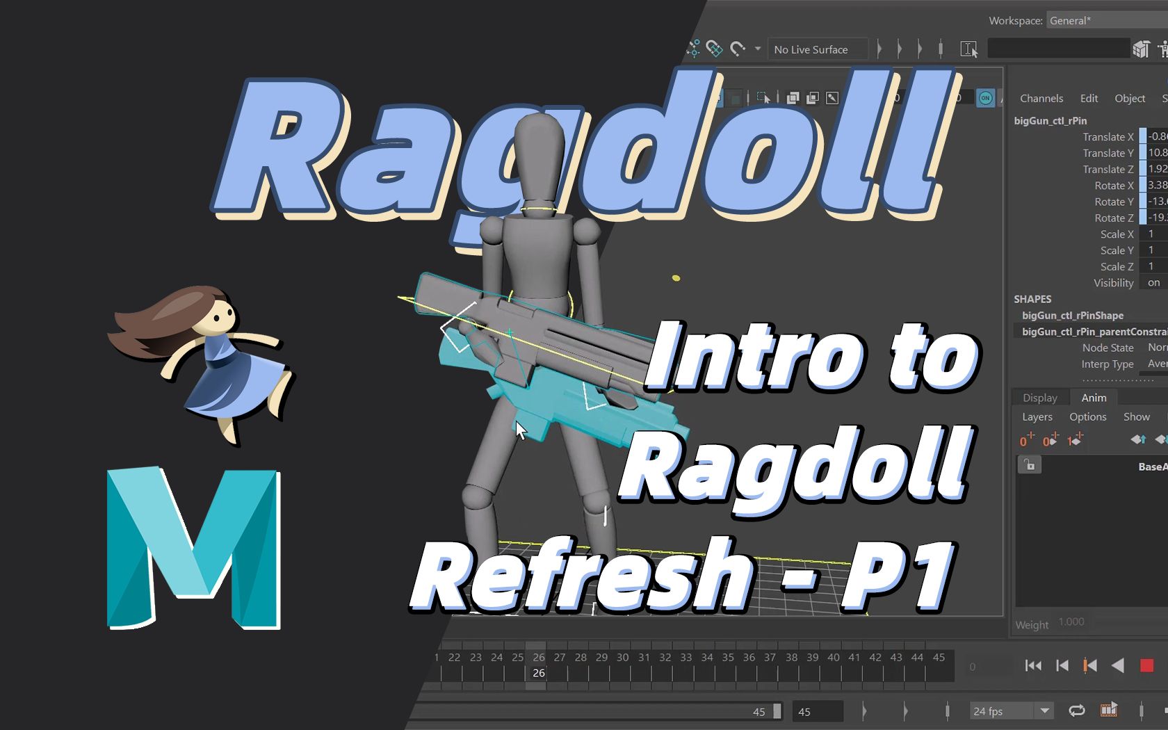 Maya实时动力学插件Ragdoll技术分享:Intro to Ragdoll Refresh  Part 1哔哩哔哩bilibili