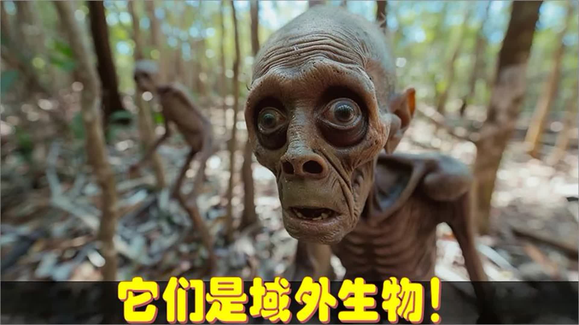 男子架设隐藏摄像机追踪猎物,意外拍到不明生物形似"外星人"