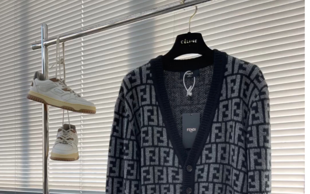 fendi芬迪高仿2023秋冬新款羊毛针织开衫休闲外套男女同款