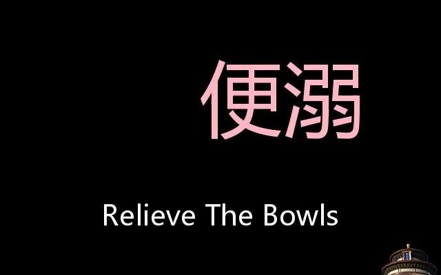 便溺 Chinese Pronunciation relieve the bowls哔哩哔哩bilibili