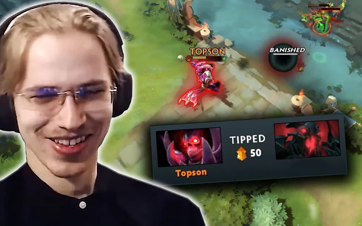 Topson 中路毒狗 飘毒快把手飘断了DOTA2精彩集锦