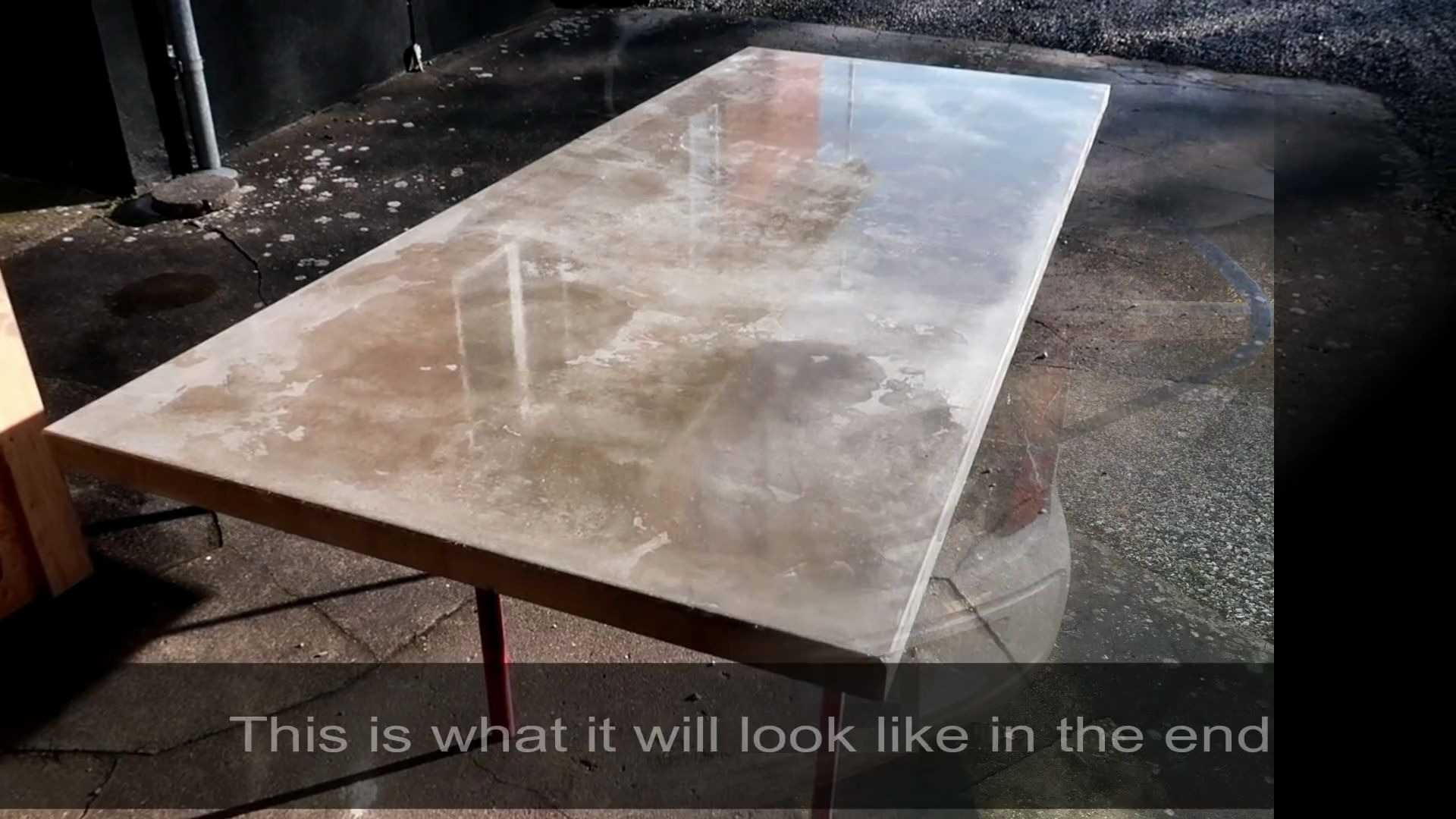 用水泥做个大桌子