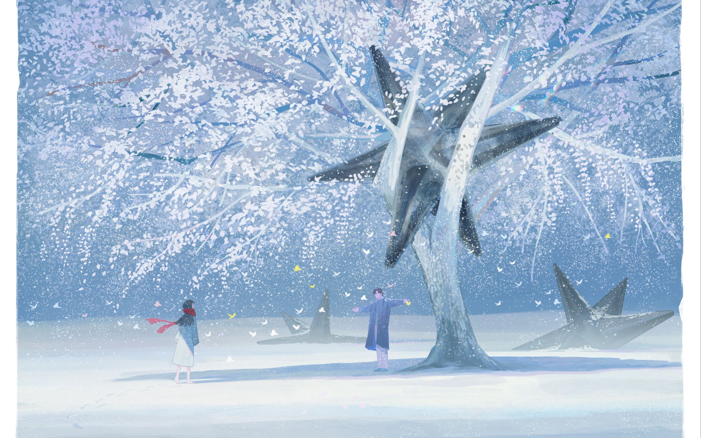 【插画印象】这个冬天我会在雪上写信