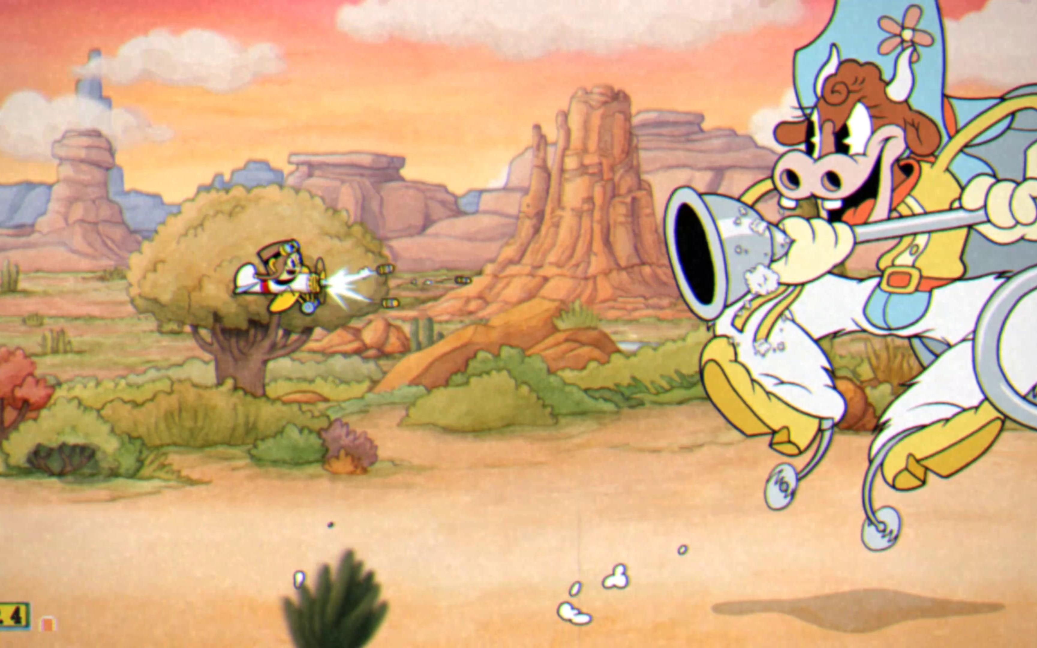 【cuphead】茶杯头甜蜜终章dlc喧嚣正午普通难度a 评分无伤通关_哔哩