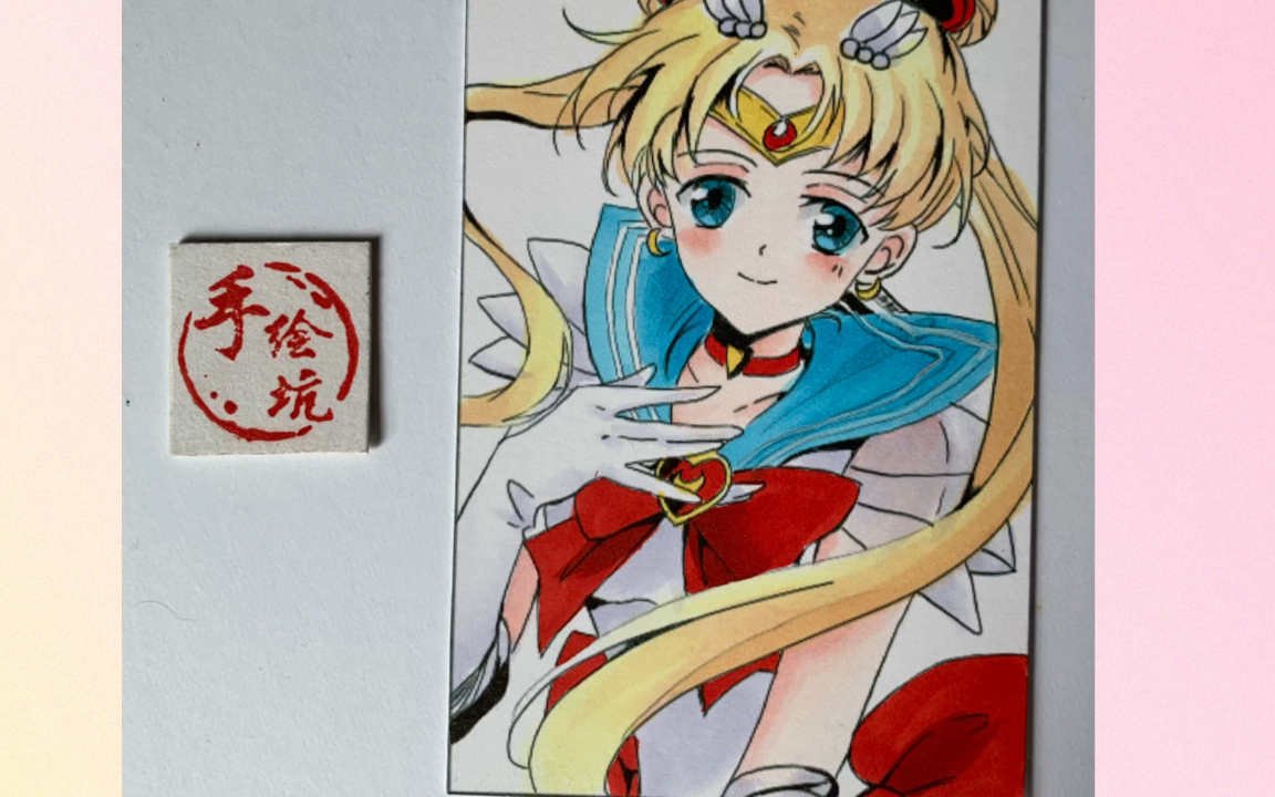 活动作品马克笔手绘美少女战士月野兔