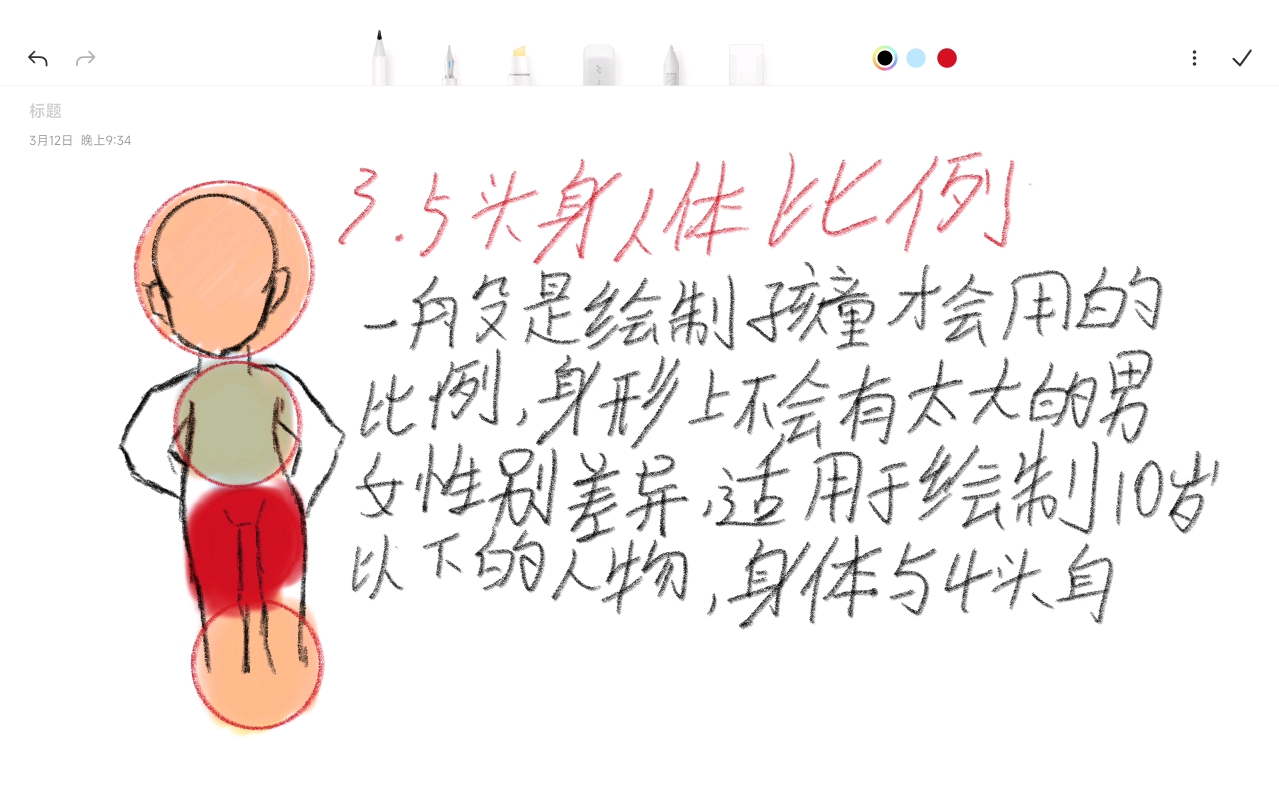 3.5头身人体比例讲解(第七期)