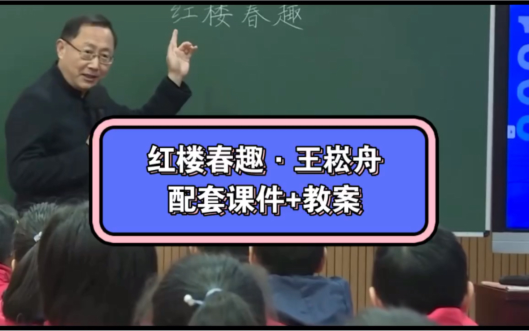 五年级下册小学语文公开课《红楼春趣》执教人:王崧舟,有配套课件+逐字稿,课堂实录.哔哩哔哩bilibili