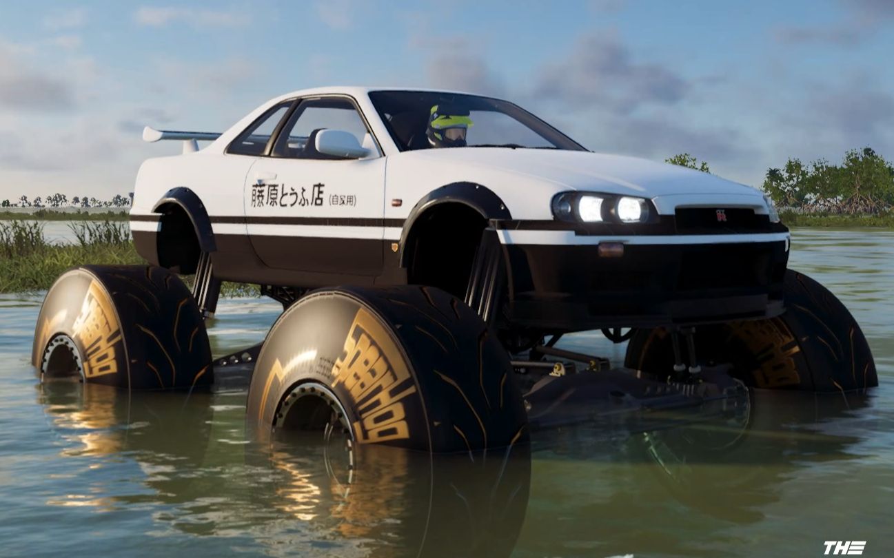 飙酷车神2gtr正确玩法改成越野车用来飞跃沼泽