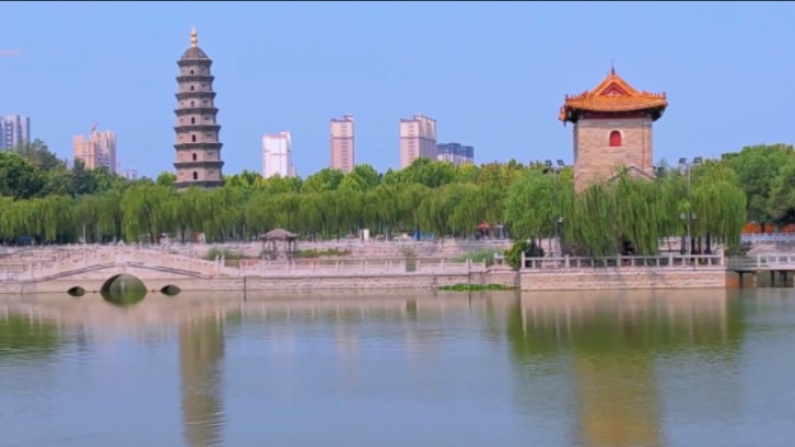 山东古塔之济宁市金乡县光善寺塔和奎星楼