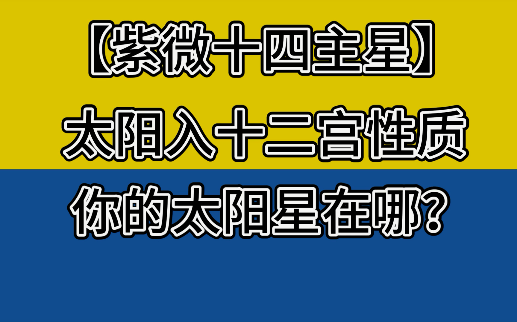 太阳星入十二宫 | 小白入门 B站最全解!【紫微十四主星零基础教学】哔哩哔哩bilibili