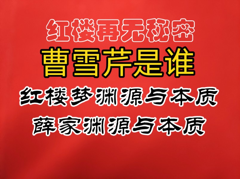 曹雪芹是谁?是巧夺天工突出红楼梦灵魂的布置,也是反清复明的旗帜~红楼梦索隐哔哩哔哩bilibili