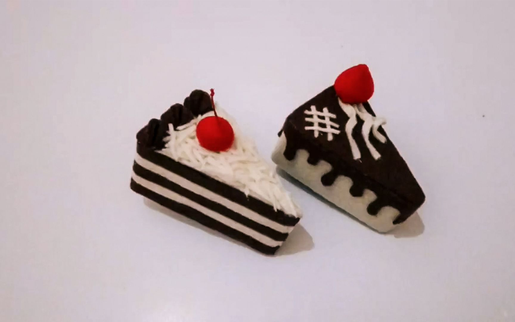 创意布艺手工教程——不织布做三角巧克力蛋糕教程