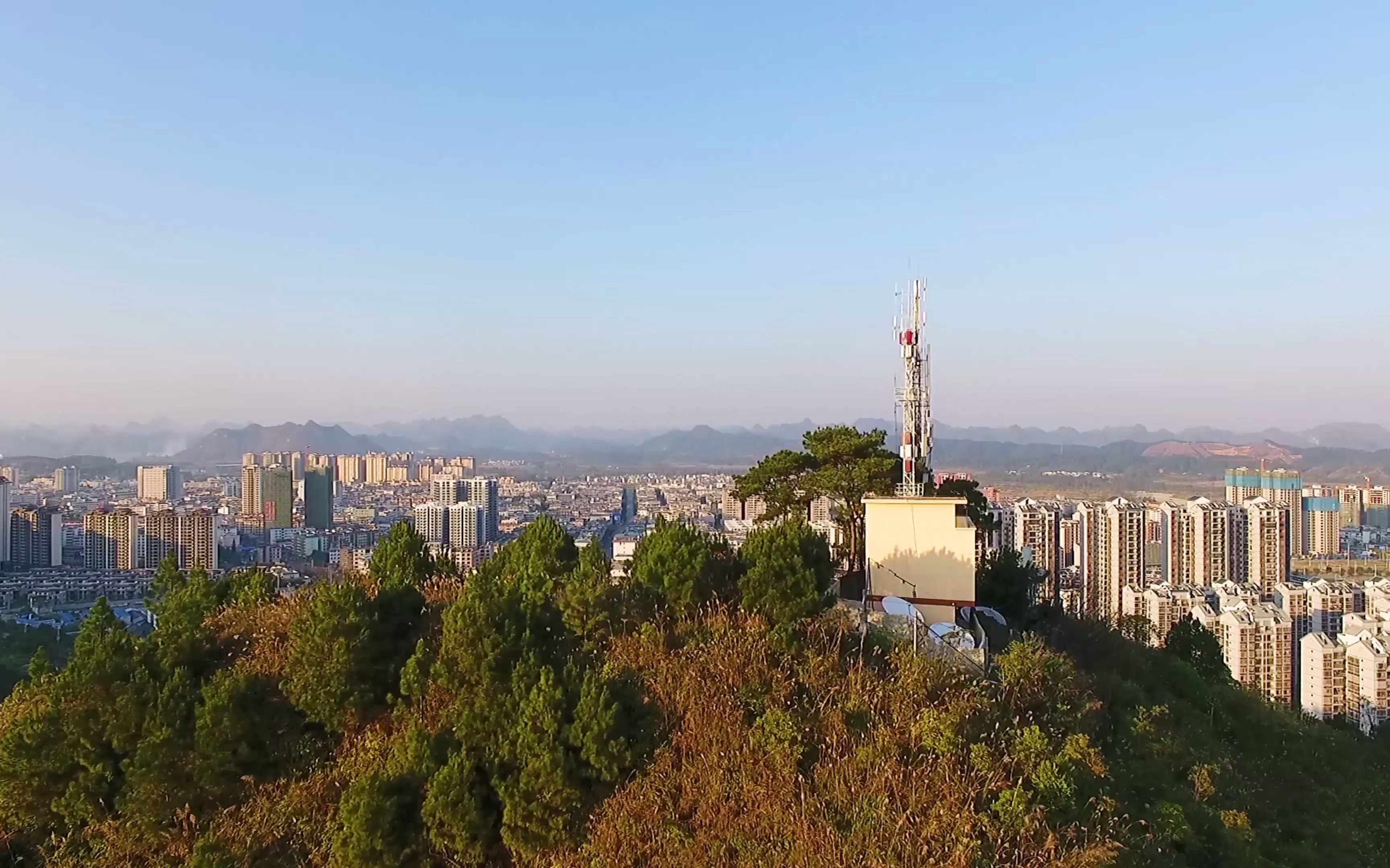 上林县城2021年的第一缕阳光