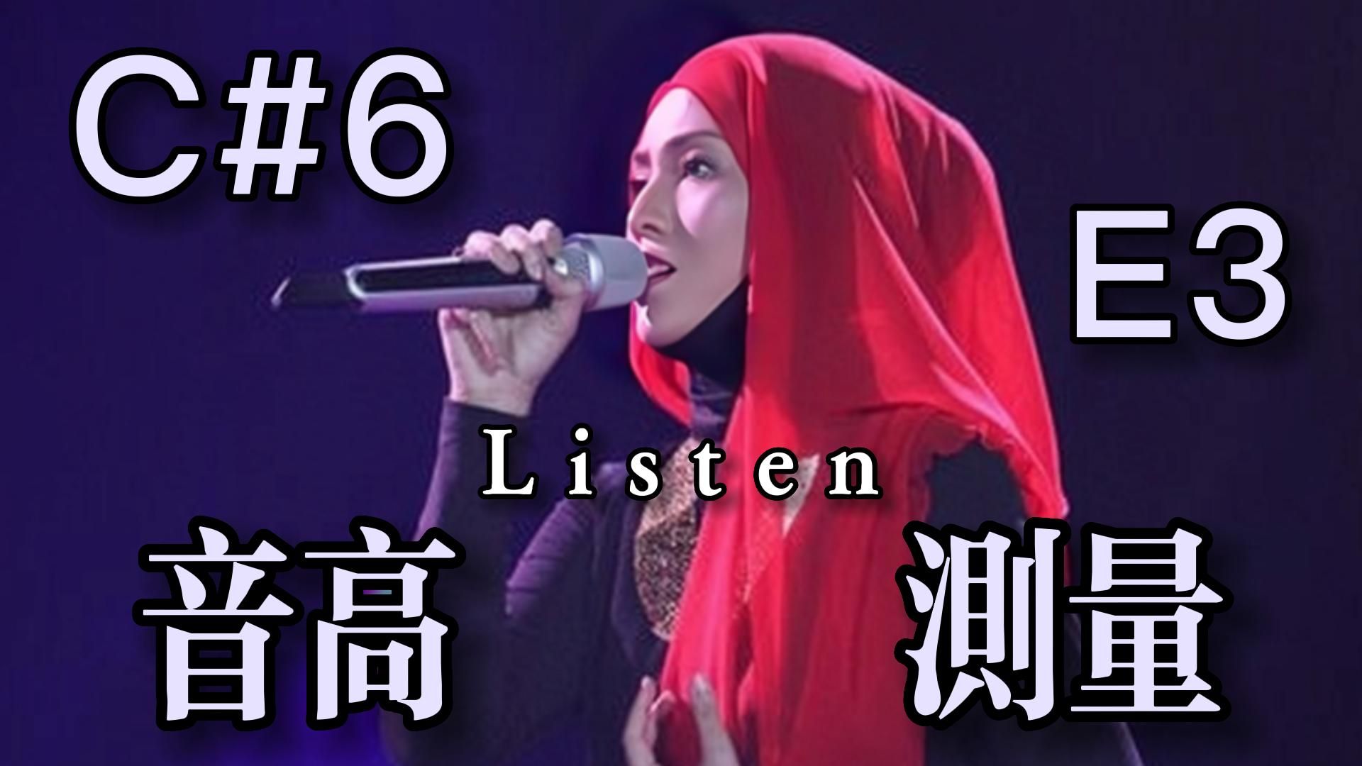 [图]【茜拉】《Listen》（Live）全曲音高测量