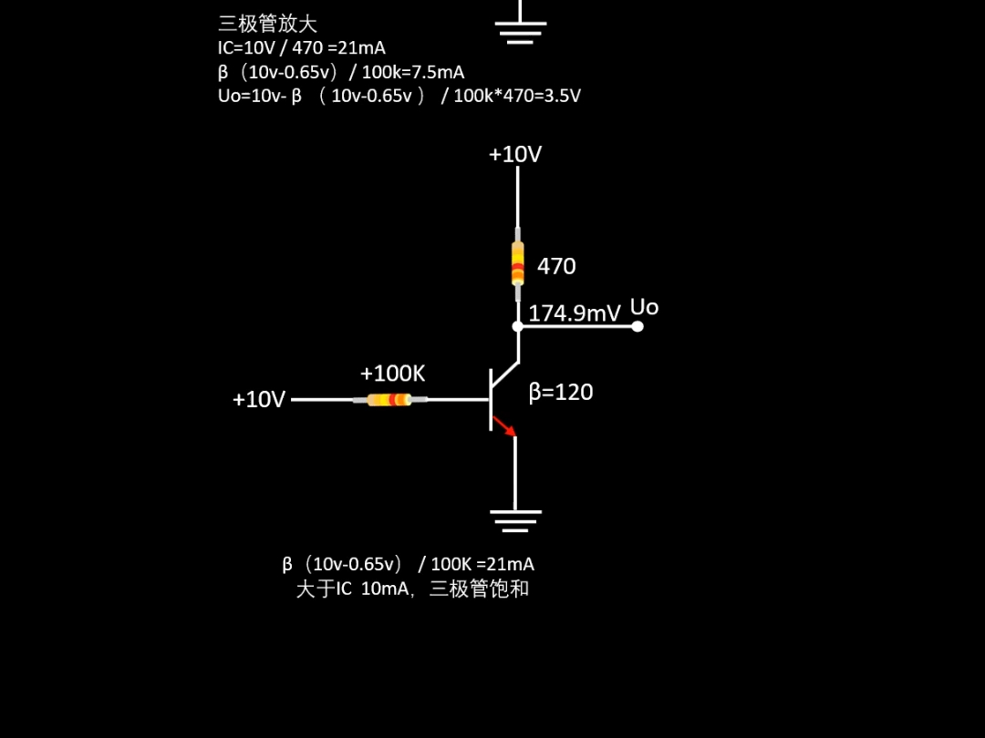 三极管放大和饱和哔哩哔哩bilibili