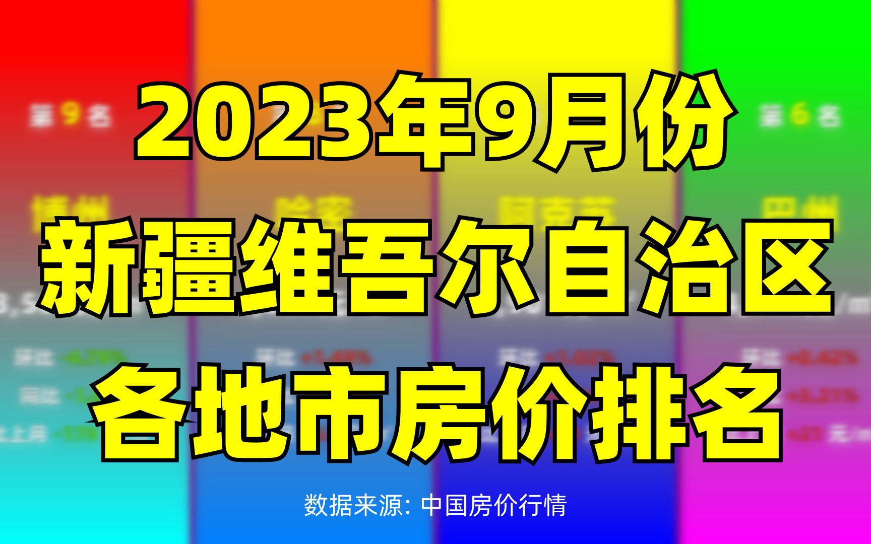 2023年9月份新疆维吾尔自治区各地市房价排名哔哩哔哩bilibili