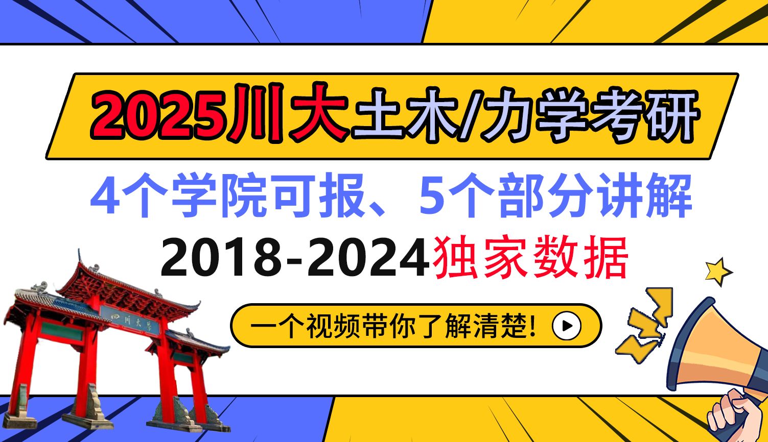 2025考研四川大学建筑与环境学院土木、力学考情介绍哔哩哔哩bilibili