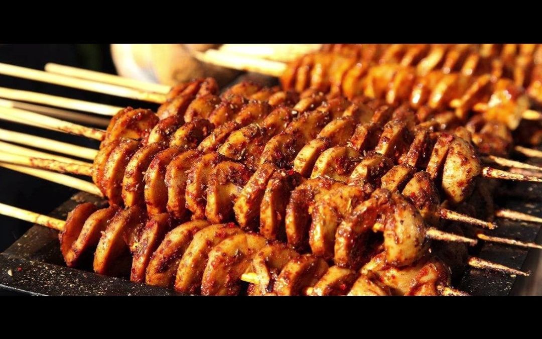 路边摊小吃加盟烤面筋,烤面筋技术配方教程内容鲜香味香辣味麻辣味